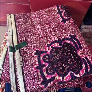 Printed Pink & Purple Maxi Dress Fabric - Bold Floral Motif